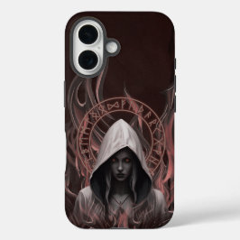 Dark Enchantress - Mystic Occult Hooded Witch iPhone 16 Hoesje