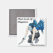 Dark Fairy Garden Fantasy Art Button Magnet Magneet (Voorkant / Achterkant)