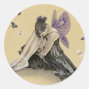 Dark Fairy Paarse vleugels Sticker