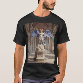 Dark Fallen Angel Statue\Gothic Cathedral T-Shir T-shirt