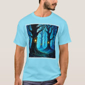 Dark Fantasy Eyeball Forest Design T-shirt (Voorkant)