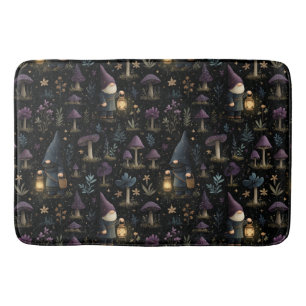 Dark Fantasy Gnome en paddenstoelenpatroon Badmat