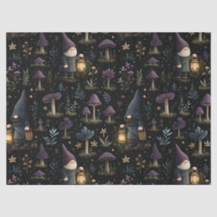 Dark Fantasy Gnome en paddenstoelenpatroon Tissuepapier
