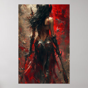 Dark Fantasy Necromancer Poster met Mystic Weapon