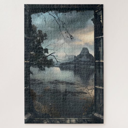 Dark Fantasy World Window Uitzicht Legpuzzel (Verticaal)