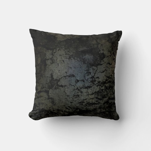 Dark Faux Cement Industrial Style Kussen (Voorkant)