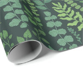 Dark Fern Botany Cadeaupapier (Rol Hoek)