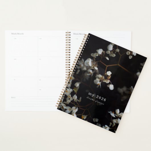 Dark floral aesthetic  planner (Display)