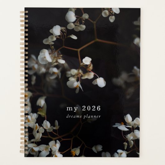 Dark floral aesthetic  planner (Voorkant)
