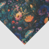 Dark Floral Cottage Tuingpapier Tissuepapier (Detail)