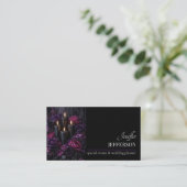 Dark Floral event wedding planner Visitekaartje (Staand voorkant)