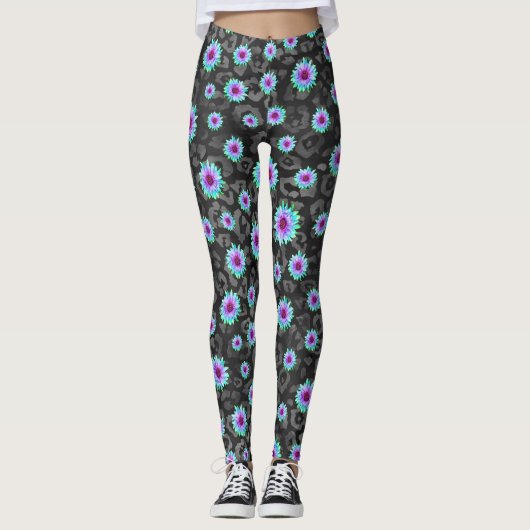 DARK FLORAL-LEGGINGS LEGGINGS (Voorkant)