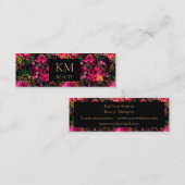 Dark Floral Mobile Beauty Mini Visitekaartje (Voorkant / Achterkant)