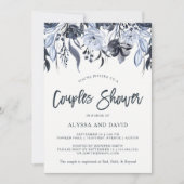 Dark Floral | Moderne Waterverf stelletjes Kaart (Voorkant)
