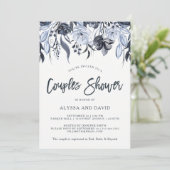 Dark Floral | Moderne Waterverf stelletjes Kaart (Staand voorkant)