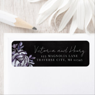 Dark Floral Moody Gothic Wedding Retour Adres Etiket