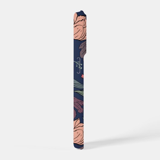 Dark Floral Tulip Pattern Phone Case (Côté droit)