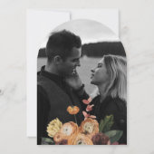 Dark Florals Arch Photo Wedding Invitation (Dos)