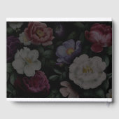 Dark Florals Modern Wedding Invitation Gastenboek (Achterkant)