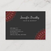 Dark Flower Garden Mandala Visitekaartje (Achterkant)