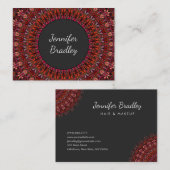 Dark Flower Garden Mandala Visitekaartje (Voorkant / Achterkant)