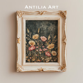  Dark Flower Moody Floral Stilleven Poster