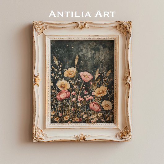  Dark Flower Moody Floral Stilleven Poster