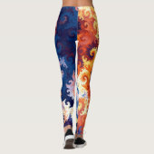 Dark Flower Pattern Leggings (Achterkant)