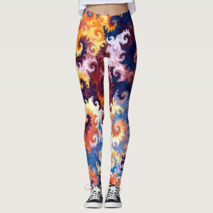 Dark Flower Pattern Leggings