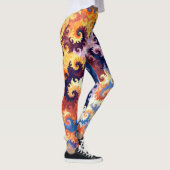Dark Flower Pattern Leggings (Rechts)