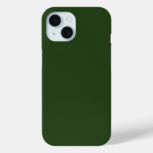 Dark Forest Green iPhone 15 Hoesje (Achterkant)