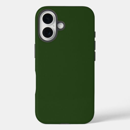 Dark Forest Green Tough iPhone 16 Coque (Verso)