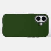 Dark Forest Green Tough iPhone 16 Coque (Verso (horizontal))