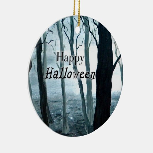 Dark Forest Halloween-versiering Keramisch Ornament (Rechts)
