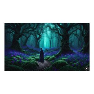 Dark Forest Landscape Print Foto Afdruk