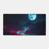Dark Galaxy Moon Desk Mat – hemelse esthetiek van  (Voorkant)