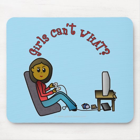 Dark Gamer Girl Muismat (Voorkant)