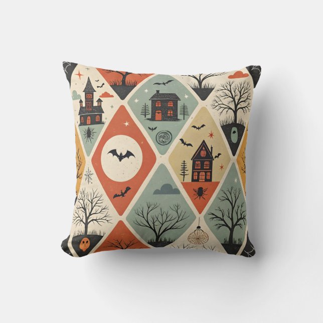 Dark ghost pattern kussen (Voorkant)