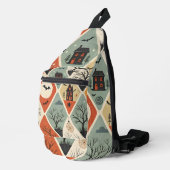 Dark ghost pattern sling bag (Rechterhoek)