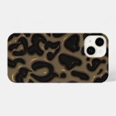 Dark Glossy Marble Aesthetic iPhone Hoesje (Achterkant horizontaal)