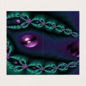 dark glowing fractal image visitekaartjes (Buitenkant ongevouwen)