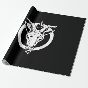 Dark Goat Baphomet, Satanic Lucifer Beelzebub Gift Cadeaupapier