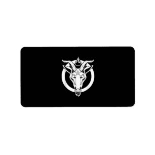 Dark Goat Baphomet, Satanic Lucifer Beelzebub Gift Etiket