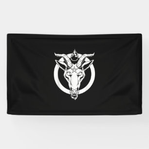 Dark Goat Baphomet, Satanic Lucifer Beelzebub Gift Spandoek