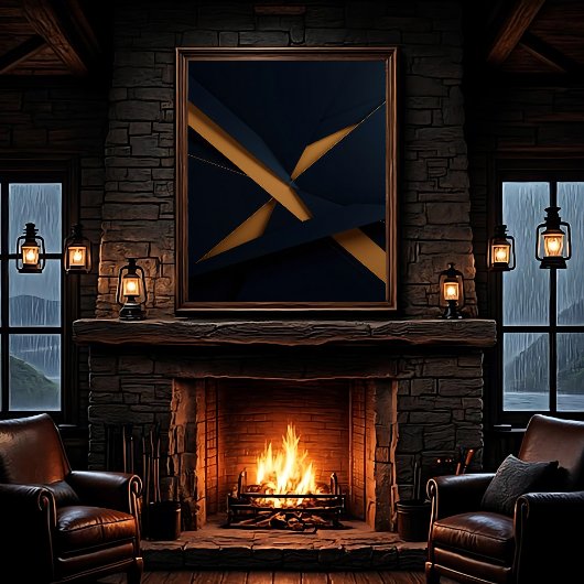 Dark Gold Luxury Canvas Afdruk