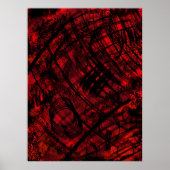 Dark Gothic Abstract Wall Art Red and Black Poster (Voorkant)
