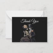 Dark  Gothic Alternative Halloween wedding Notitiekaartje (Voorkant)
