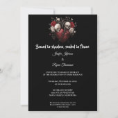 Dark Gothic Halloween wedding invitation (Devant)