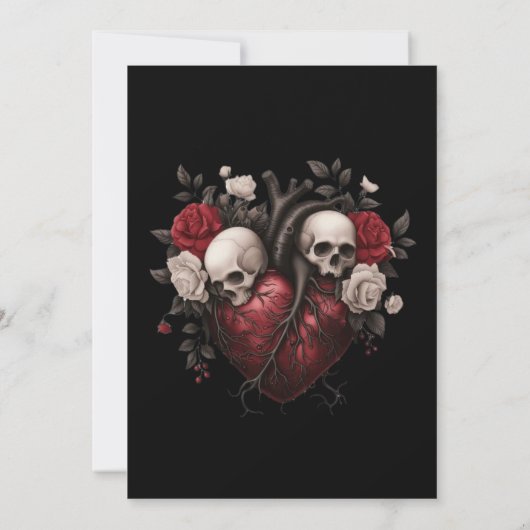 Dark Gothic Halloween wedding invitation (Dos)