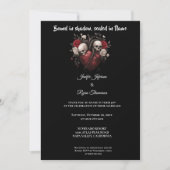 Dark  Gothic Halloween wedding invitation (Devant)